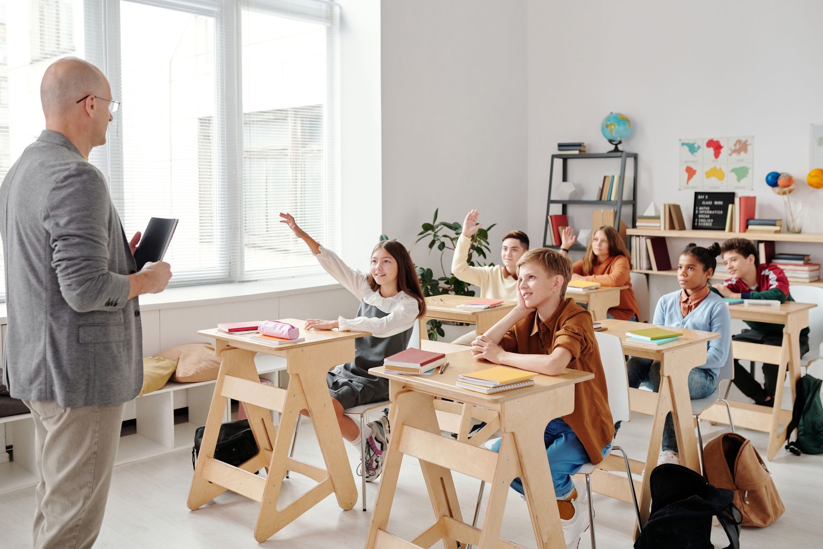 A diverse classroom learning together
